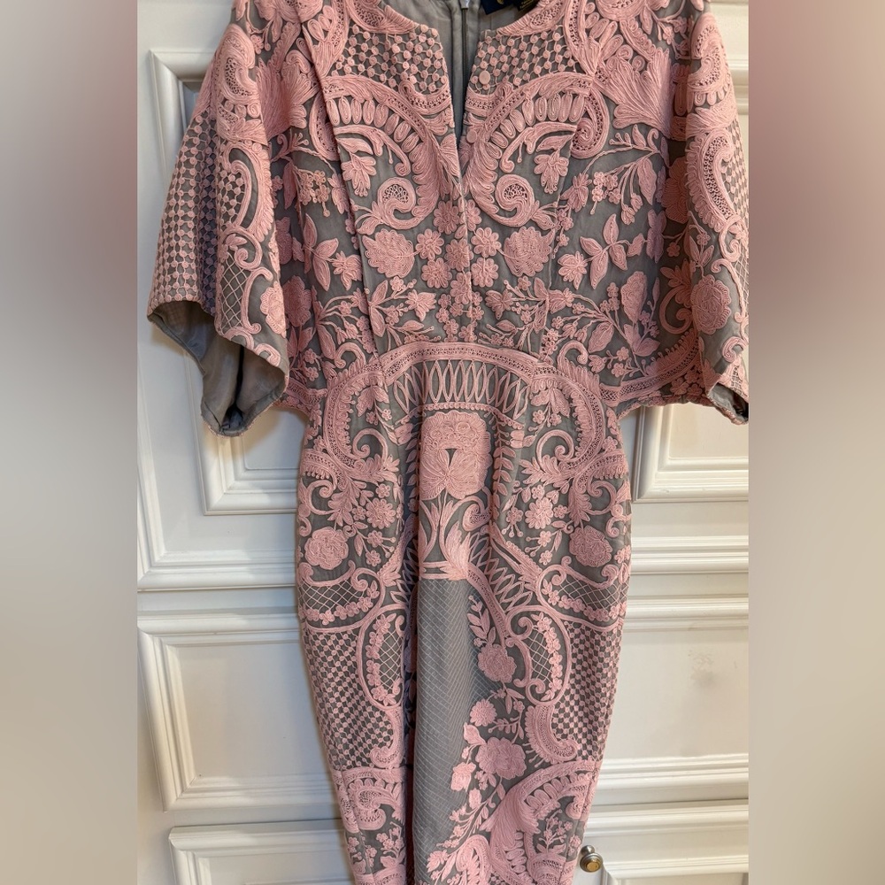 Beautiful embroidered Pink Floral Dress (Anthropologie) by Pankaj & Nidhi. - Picture 2 of 10